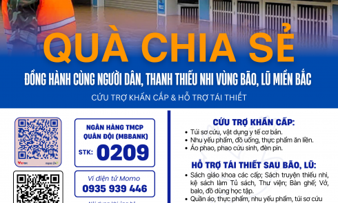 Mời tài trợ Dự án Quà chia sẻ - Cứu trợ và hỗ trợ tái thiết sau bão, lũ tại miền Bắc