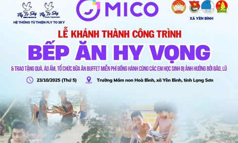 Lễ khánh thành công trình bếp ăn hy vọng & trao tặng quà, áo ấm, tổ chức bữa ăn buffet miễn phí đồng hành cùng các em học sinh bị ảnh hưởng bởi bão, lũ