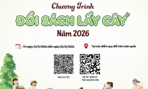 Phát động toàn quốc chương trình “Đổi sách lấy cây” năm 2026