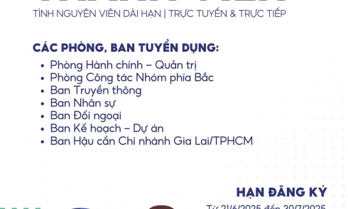 Nhóm từ thiện Fly To Sky tuyển thành viên chính thức (tình nguyện viên dài hạn) Đợt 02 năm 2025 - Truyền thông, Hậu cần, Nhân sự, Đối ngoại, Hành chính, Quản lý dự án