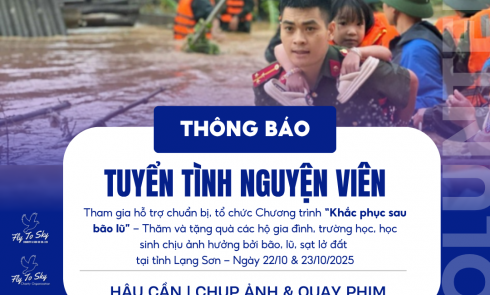 Fly To Sky tuyển tình nguyện viên Chương trình “Khắc phục sau bão lũ” tại tỉnh Lạng Sơn