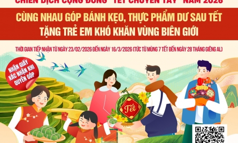 Phát động toàn quốc “Tết Chuyền Tay” năm 2026 – Quyên góp bánh kẹo sau Tết tặng trẻ em khó khăn tại biên giới