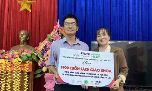 Chương trình “Đổi sách lấy cây” năm 2023 tặng 1900 cuốn sách giáo khoa cho huyện Kbang, tỉnh Gia Lai