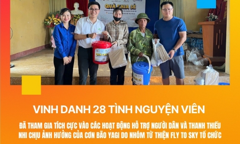 Chúc mừng 28 tình nguyện viên vinh dự được Trung tâm Tình nguyện Quốc gia (Trung ương Đoàn TNCS Hồ Chí Minh) tặng Giấy chứng nhận đã tham gia tích cực vào các hoạt động hỗ trợ người dân và thanh thiếu