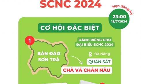  SCNC 2024 - Cơ hội tham quan Bán đảo Sơn Trà & Chà vá chân nâu