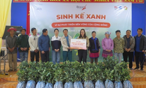 Trao 16.000 cây quế giống sinh kế đồng hành cùng các hộ gia đình khó khăn xã Châu Quế, tỉnh Lào Cai phục hồi sau bão lũ, hướng tới tương lai xanh bền vững