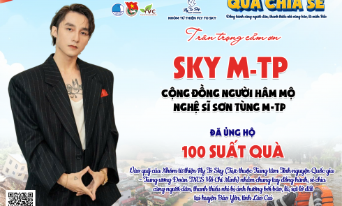 SKY - Cộng đồng người hâm mộ của nghệ sĩ Sơn Tùng M-TP đồng hành cùng Fly To Sky “gửi nắng” đến huyện Bảo Yên, tỉnh Lào Cai