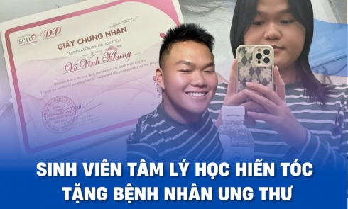 Sinh viên Tâm lý học hiến tóc tặng bệnh nhân ung thư