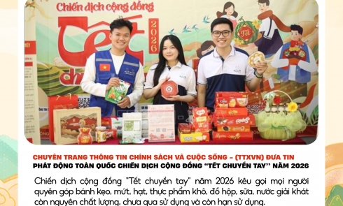 Thông tấn xã Việt Nam đưa tin về chiến dịch cộng đồng “Tết Chuyền Tay” 2026