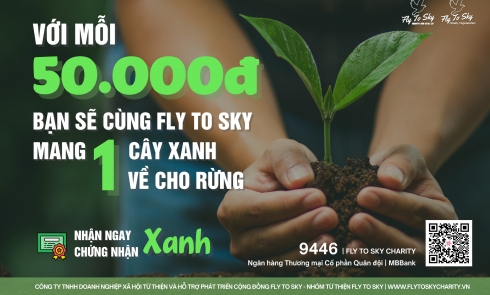 Với mỗi 50.000đ – bạn đã góp 1 cây xanh cho rừng & nhận ngay chứng nhận xanh