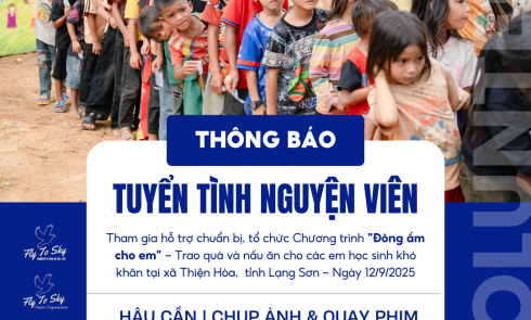 Fly To Sky tuyển tình nguyện viên tham gia hỗ trợ tổ chức chương trình “Đông ấm cho em” 2025 tại tỉnh Lạng Sơn